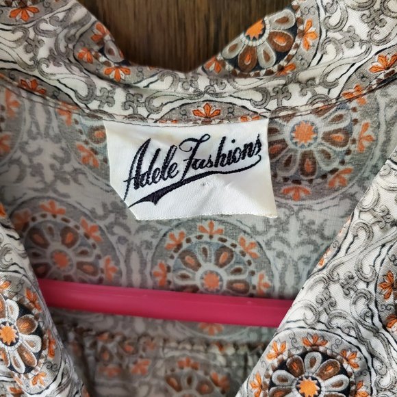 Vintage Geometric Print Dress, size 12 - Picture 4 of 4